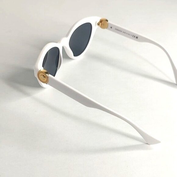 VERSACE White Cat Eye Sunglasses VE4435 Medusa Logo Retro - Picture 7 of 13